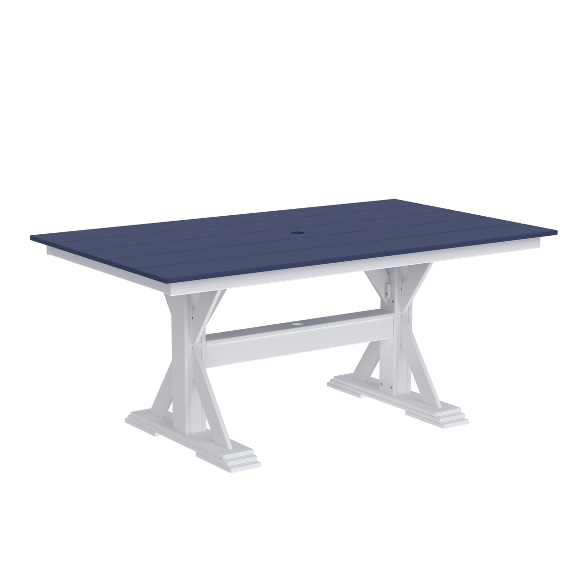 Modern Outdoor X-Base Dining Table 96"Wx42"Dx31"H