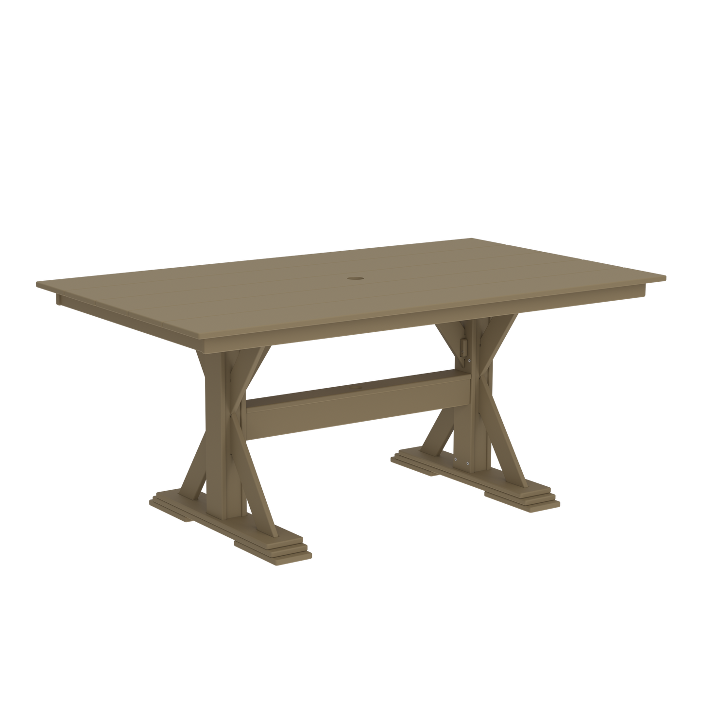 Modern Outdoor X-Base Dining Table 96"Wx42"Dx31"H
