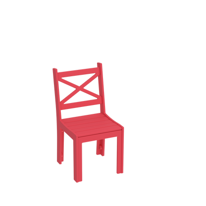 Modern Outdoor X-Back Dining Side Chair