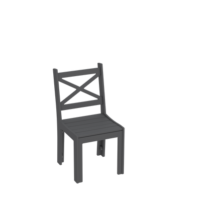 Modern Outdoor X-Back Dining Side Chair