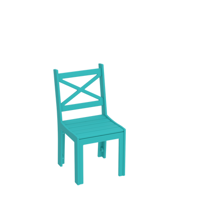 Modern Outdoor X-Back Dining Side Chair
