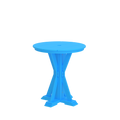 Modern Outdoor X-Base Round Pub Table 32"Wx32"Dx36"H