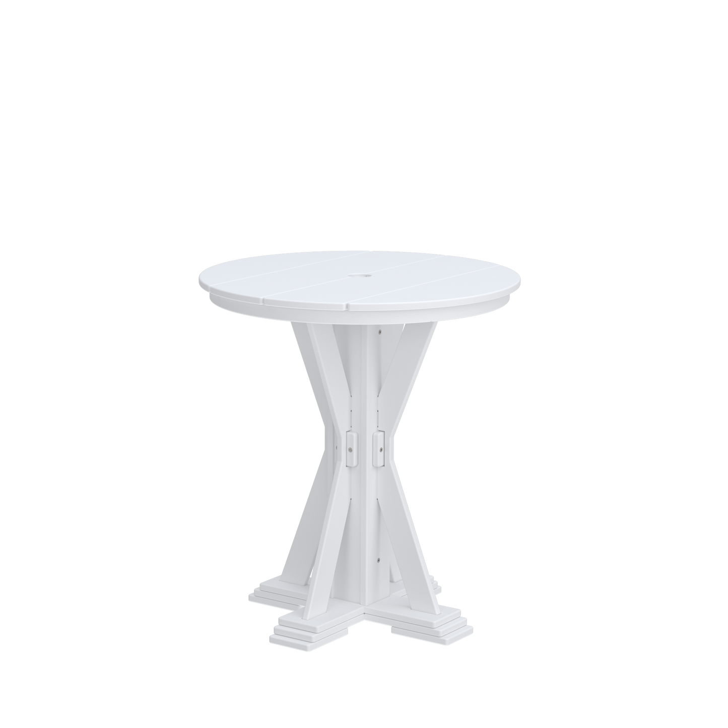 Modern Outdoor X-Base Round Pub Table 32"Wx32"Dx36"H