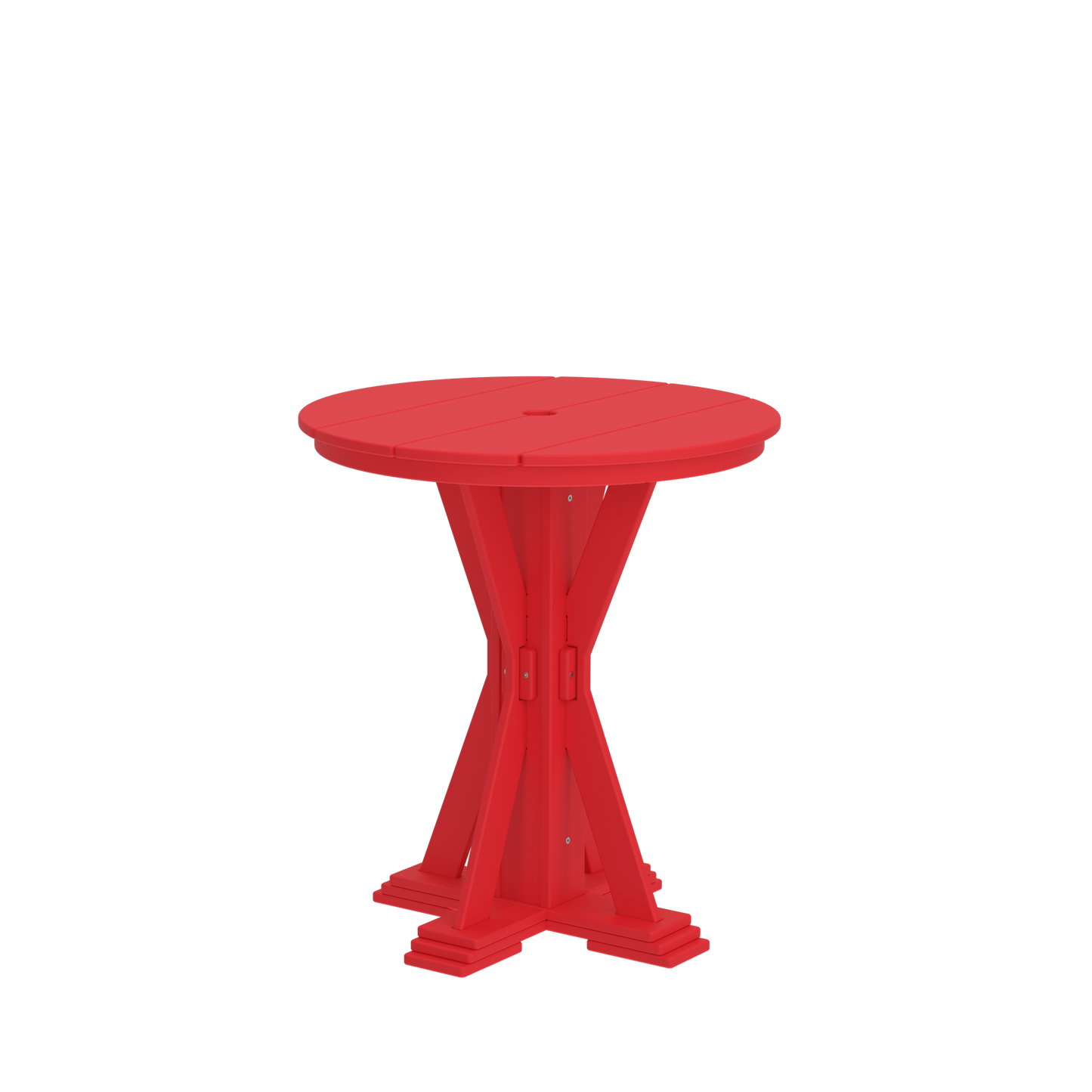 Modern Outdoor X-Base Round Pub Table 32"Wx32"Dx36"H