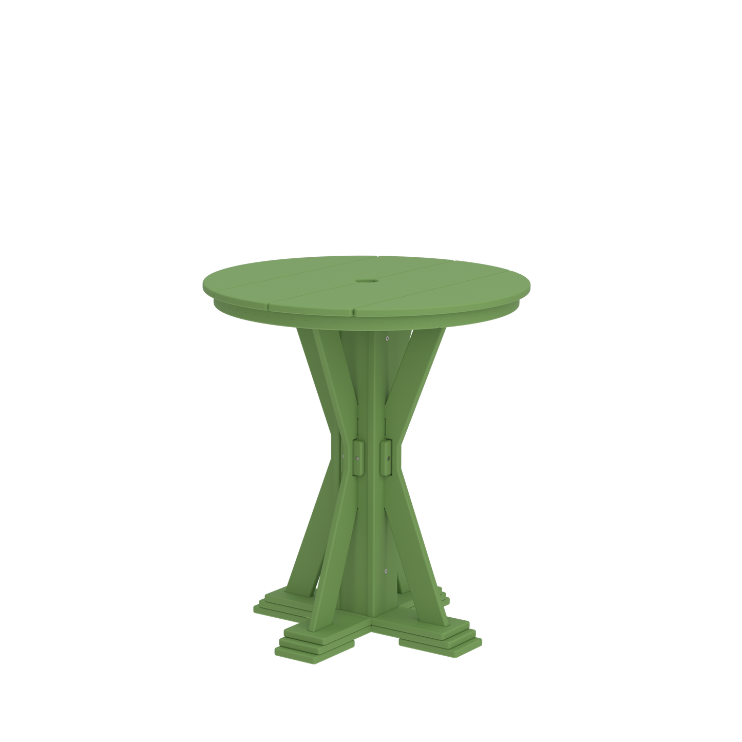 Modern Outdoor X-Base Round Pub Table 32"Wx32"Dx36"H