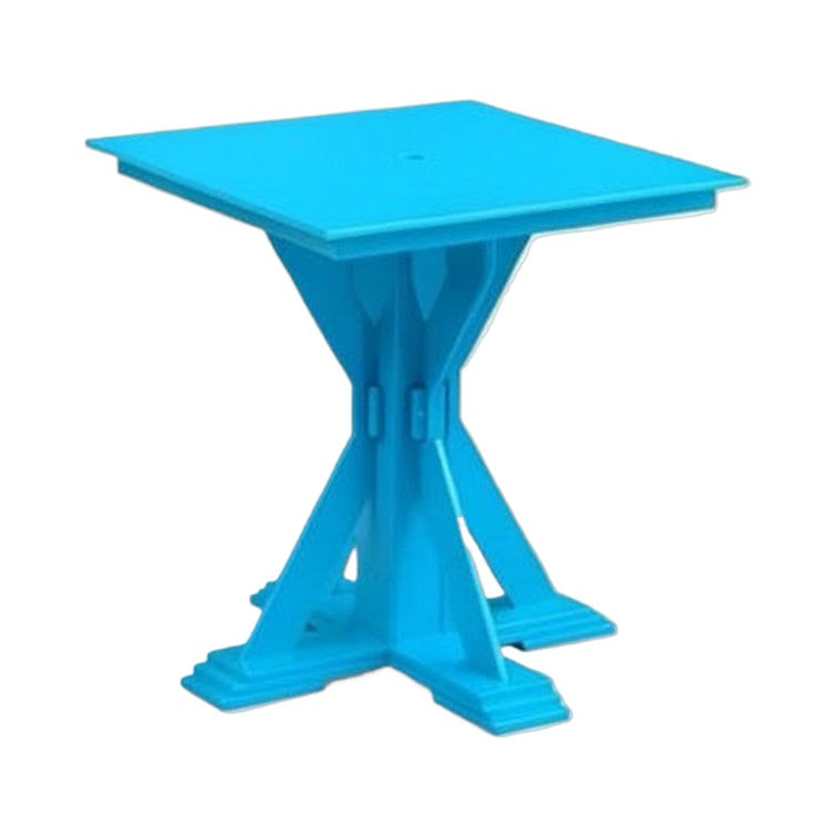 Modern Outdoor X-Base Square Pub Table 32"Wx32"Dx36"H