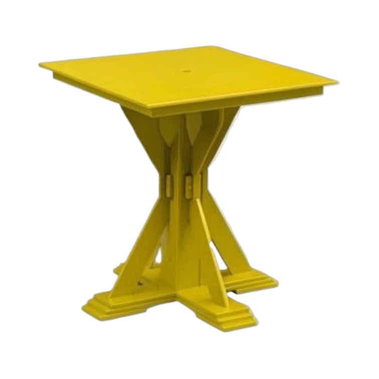 Modern Outdoor X-Base Square Pub Table 32"Wx32"Dx36"H