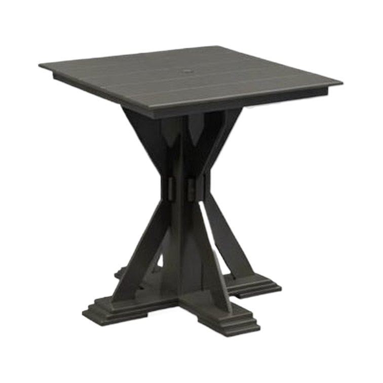 Modern Outdoor X-Base Square Pub Table 32"Wx32"Dx36"H