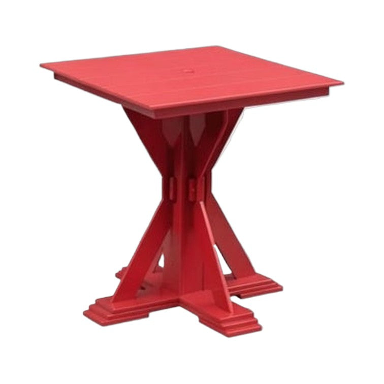 Modern Outdoor X-Base Square Pub Table 32"Wx32"Dx36"H