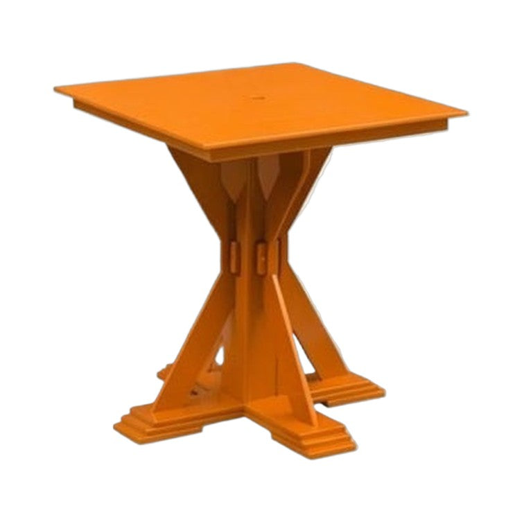 Modern Outdoor X-Base Square Pub Table 32"Wx32"Dx36"H