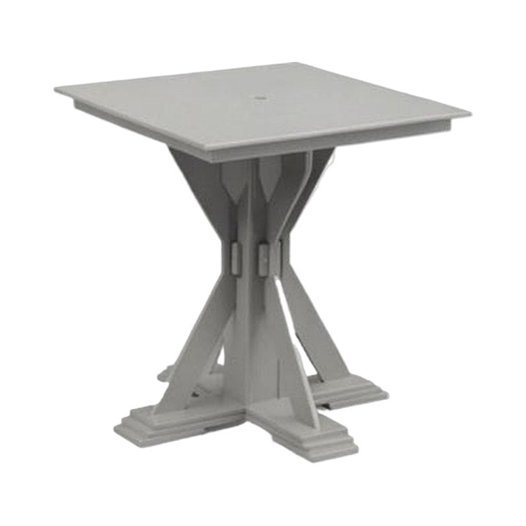 Modern Outdoor X-Base Square Pub Table 32"Wx32"Dx36"H