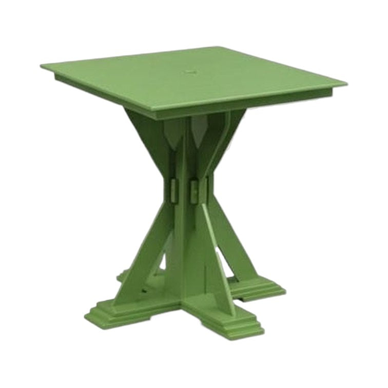 Modern Outdoor X-Base Square Pub Table 32"Wx32"Dx36"H