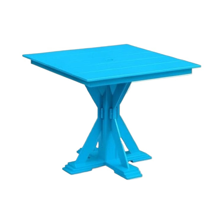 Modern Outdoor X-Base Square Pub Table 42"Wx42"Dx36"H