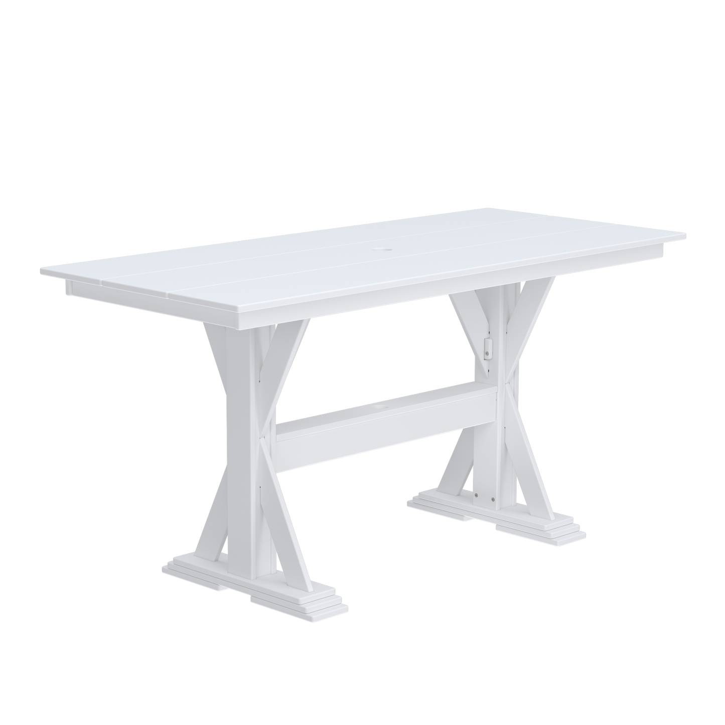 Modern Outdoor X-Base Pub Table 72"Wx32"Dx36"H