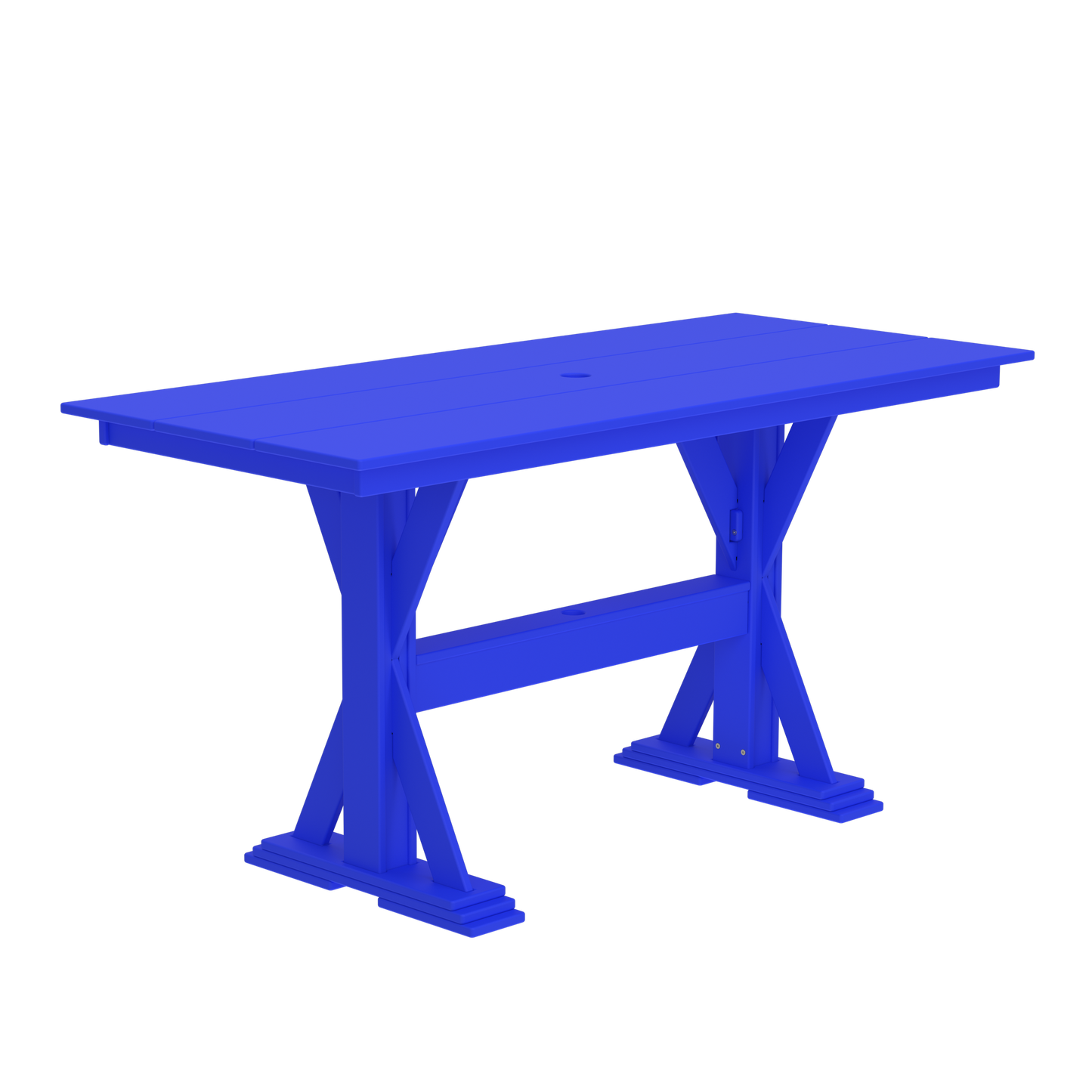 Modern Outdoor X-Base Pub Table 72"Wx32"Dx36"H