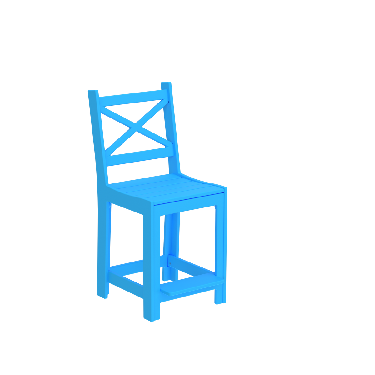Modern Outdoor X-Back Pub Side Chair