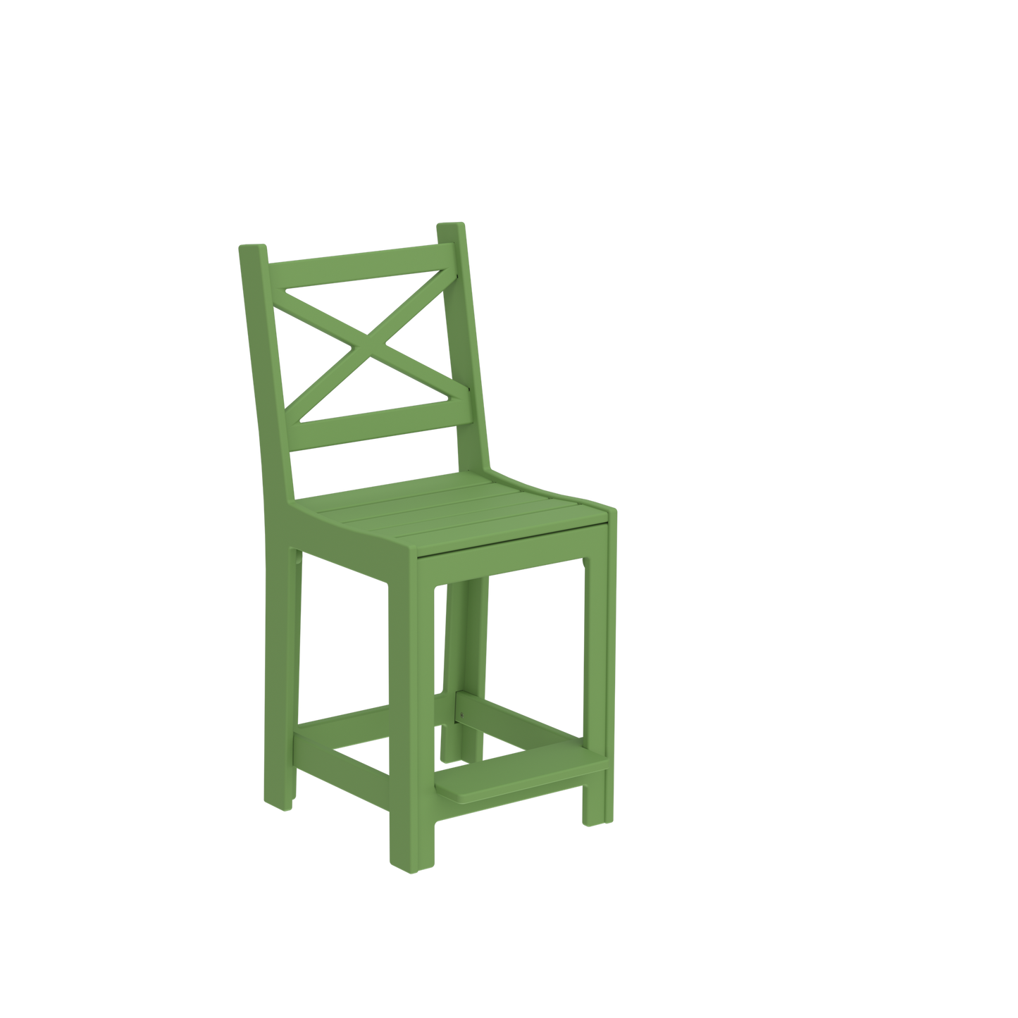 Modern Outdoor X-Back Pub Side Chair