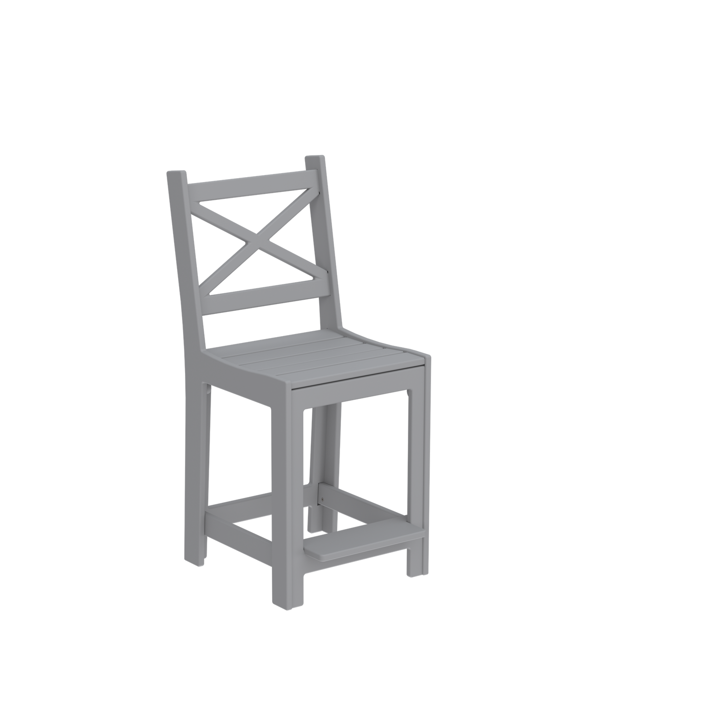 Modern Outdoor X-Back Pub Side Chair