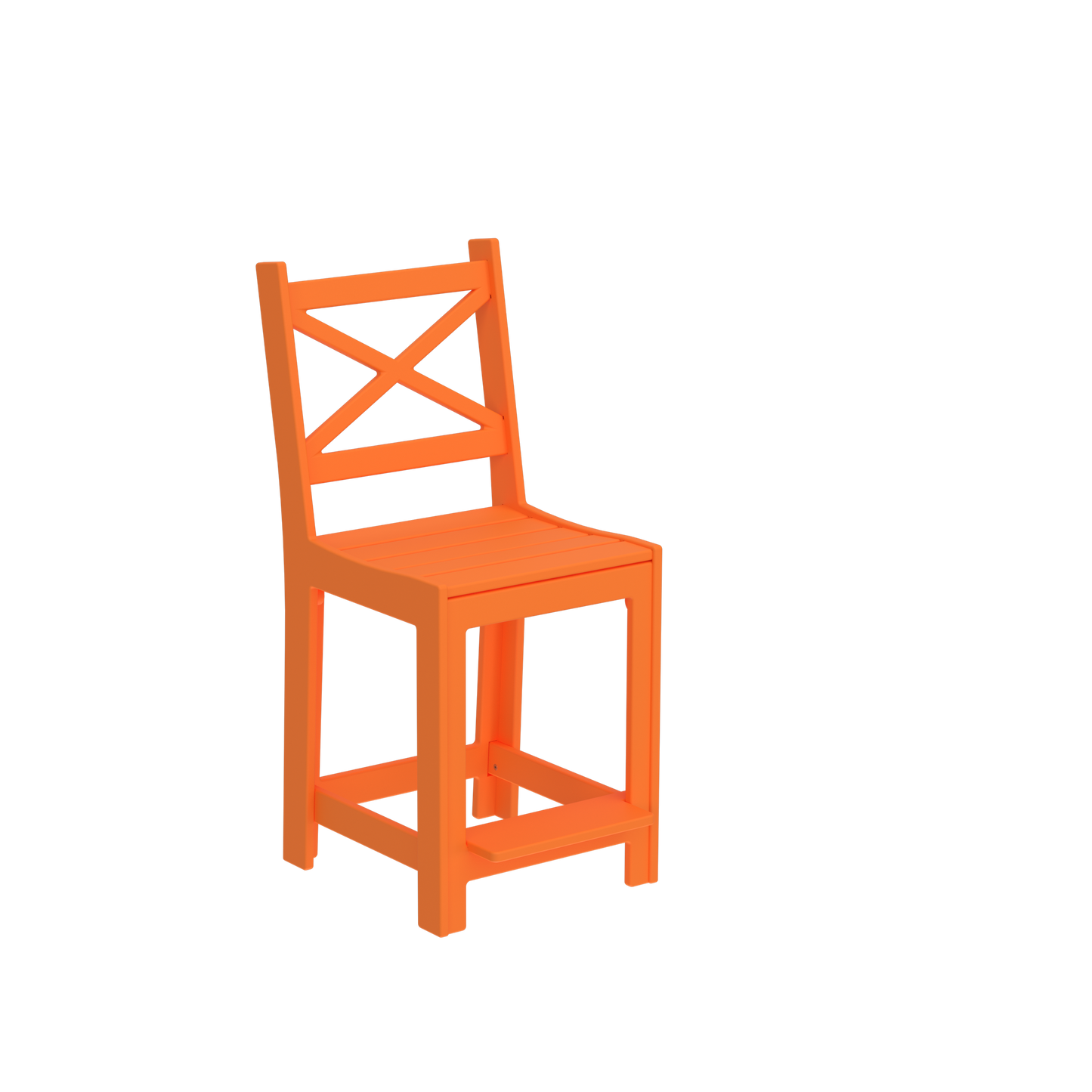 Modern Outdoor X-Back Pub Side Chair