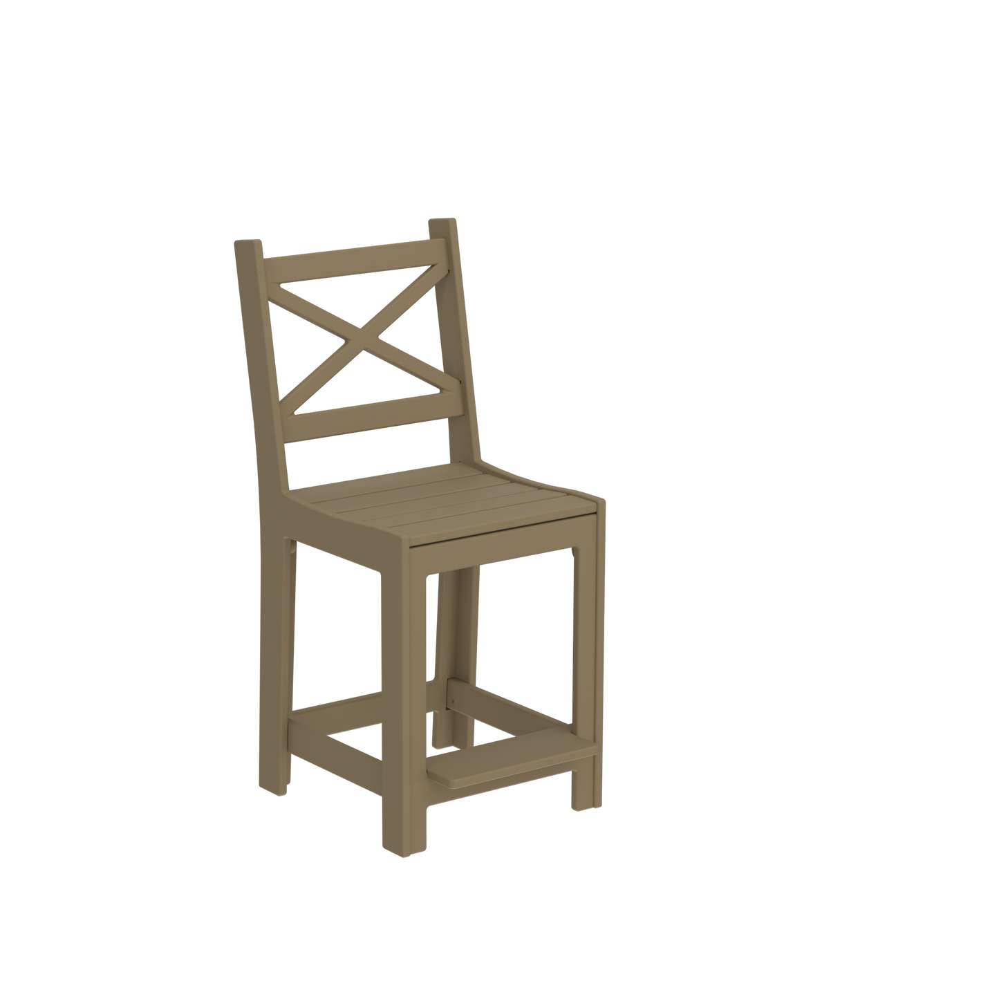 Modern Outdoor X-Back Pub Side Chair