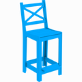 Modern Outdoor X-Back Bar Side Chair