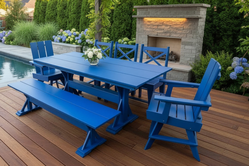 Modern Outdoor X-Back Dining Side Chair