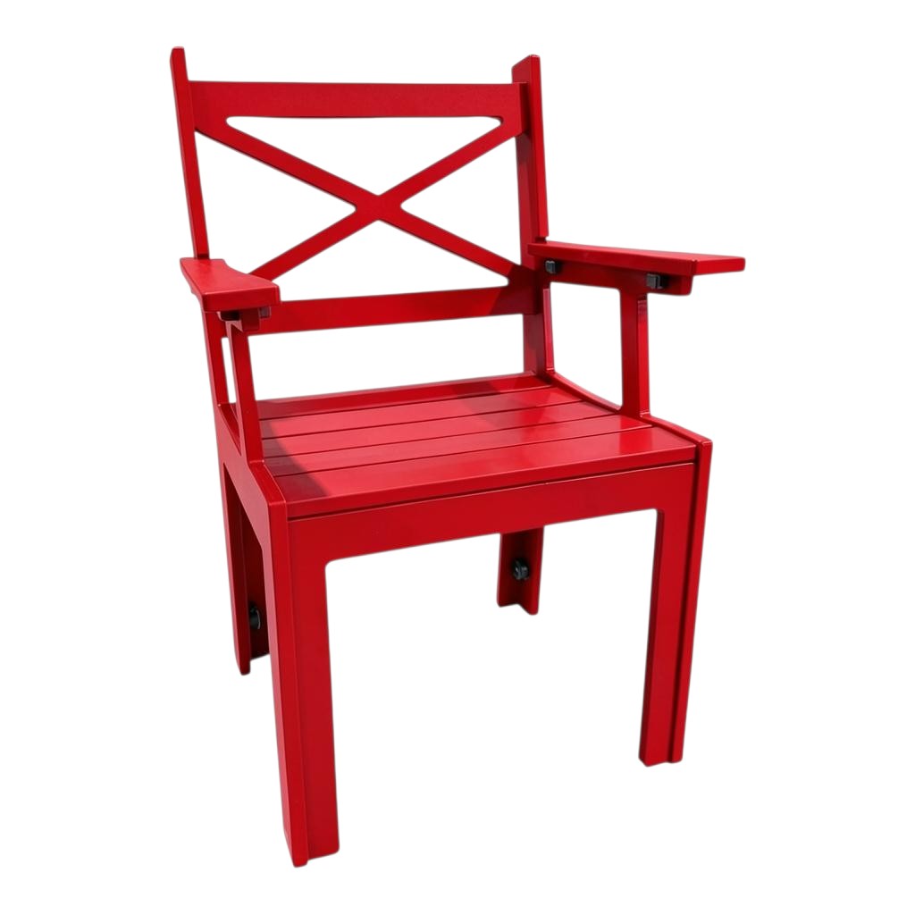 Modern Outdoor X-Back Dining Arm Chair