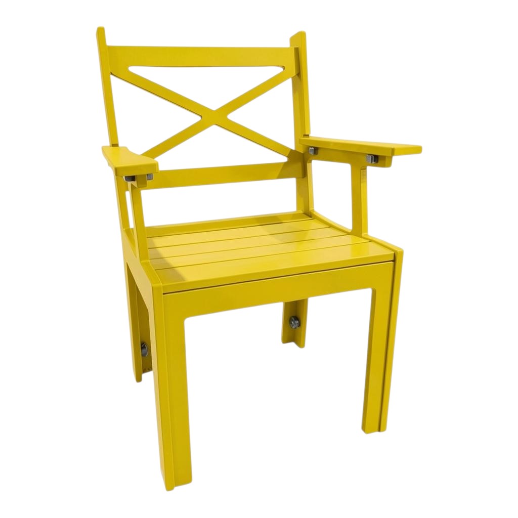 Modern Outdoor X-Back Dining Arm Chair