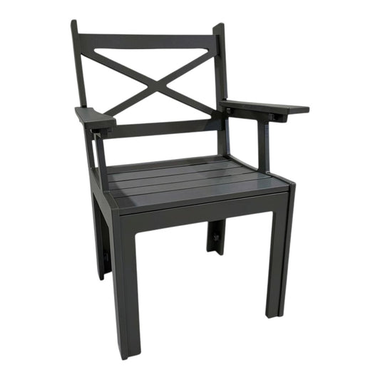 Modern Outdoor X-Back Dining Arm Chair