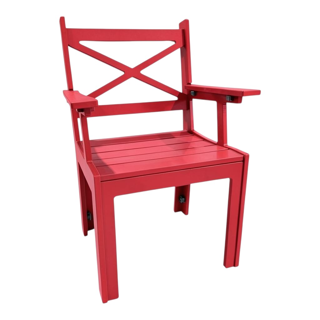 Modern Outdoor X-Back Dining Arm Chair