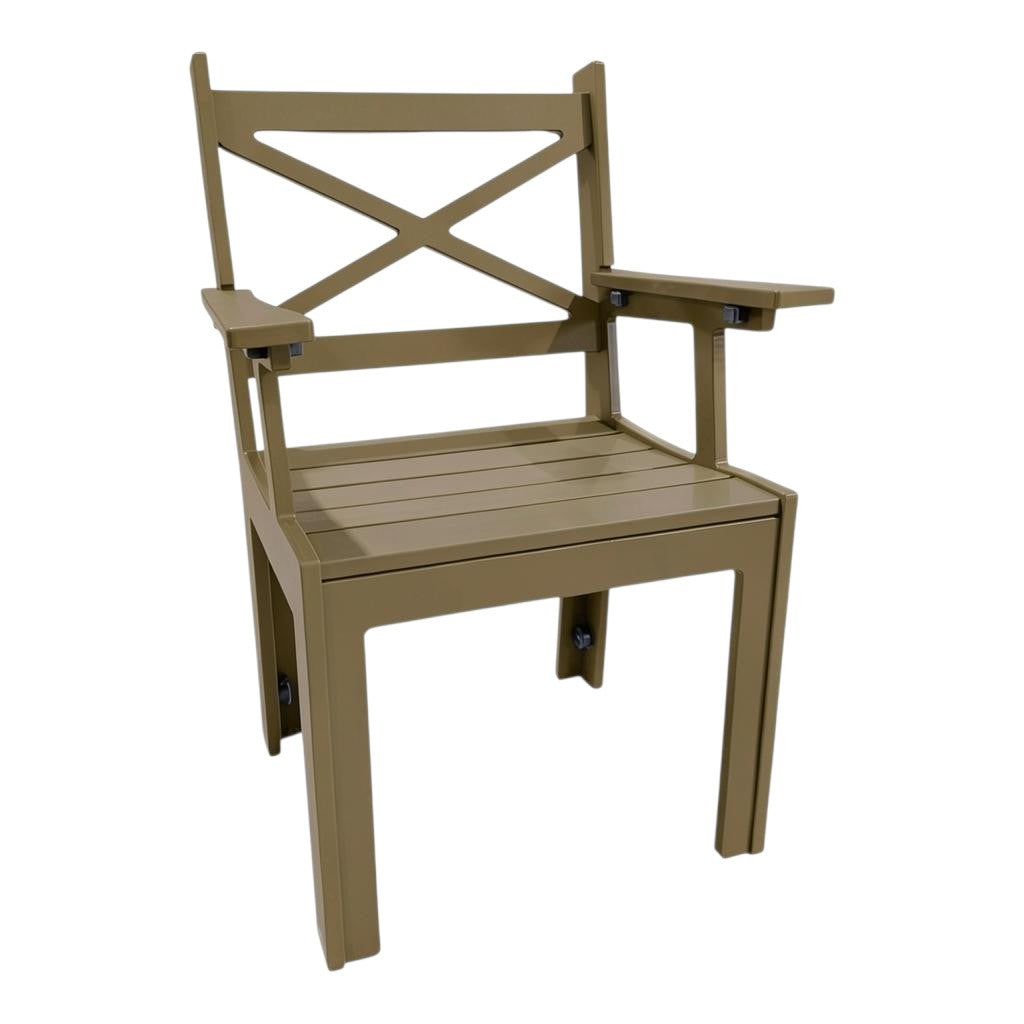 Modern Outdoor X-Back Dining Arm Chair