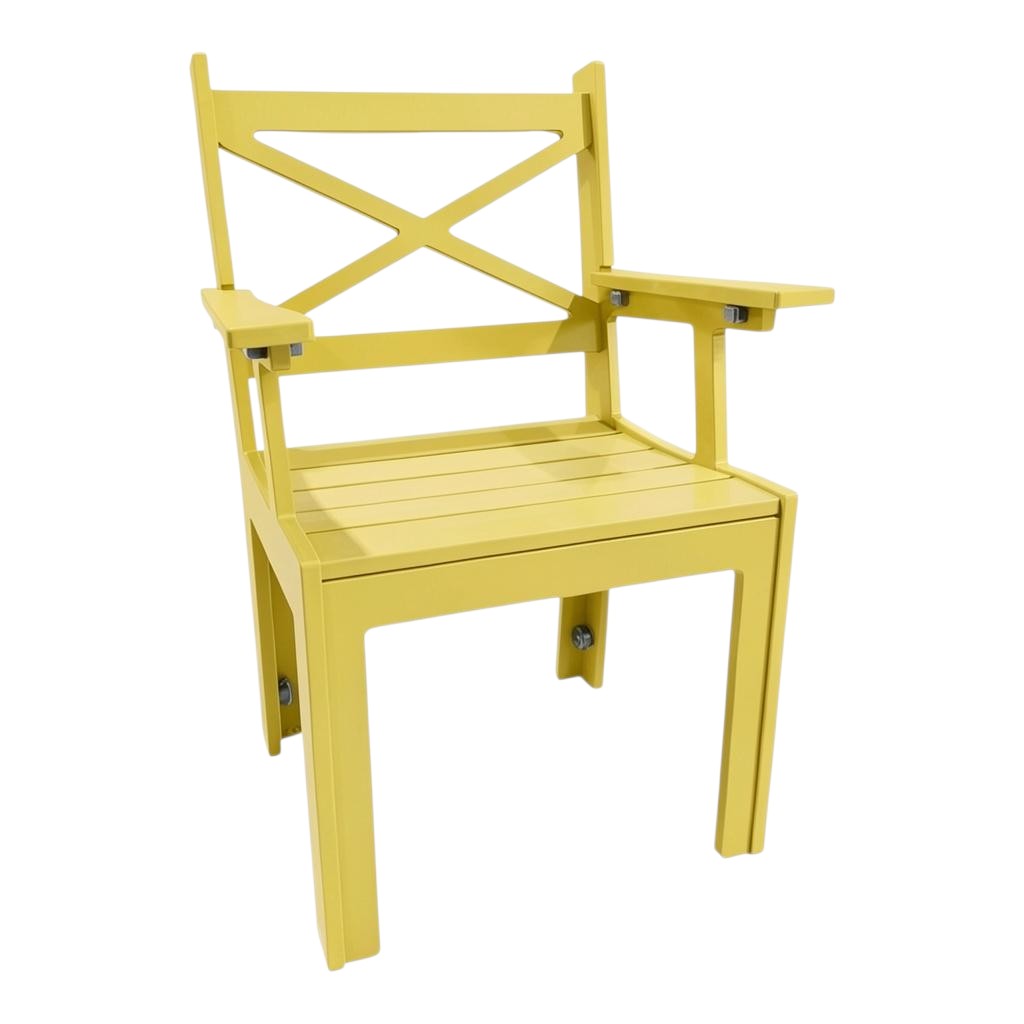 Modern Outdoor X-Back Dining Arm Chair