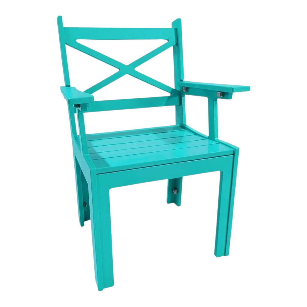 Modern Outdoor X-Back Dining Arm Chair