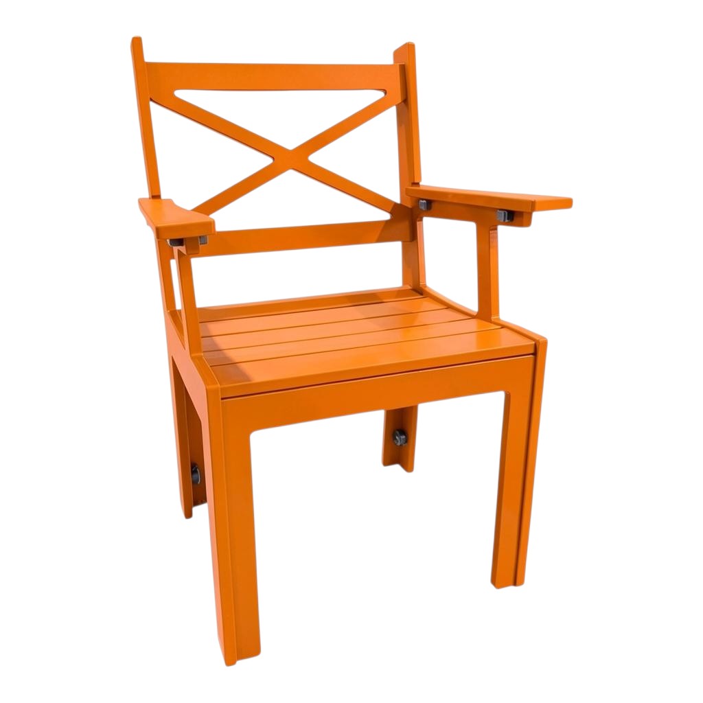 Modern Outdoor X-Back Dining Arm Chair