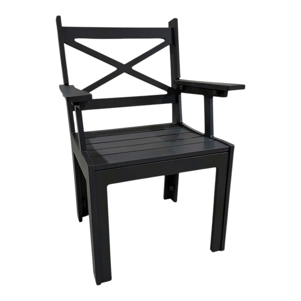 Modern Outdoor X-Back Dining Arm Chair