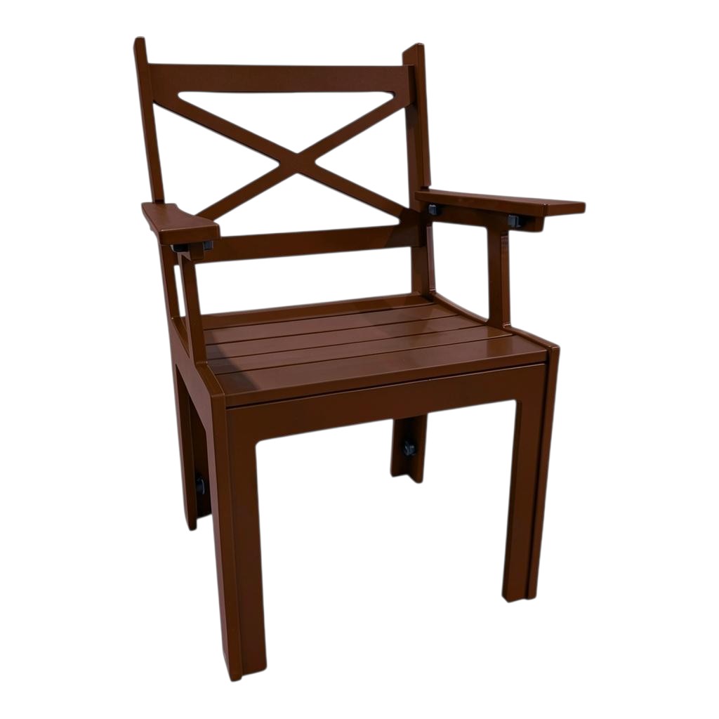 Modern Outdoor X-Back Dining Arm Chair