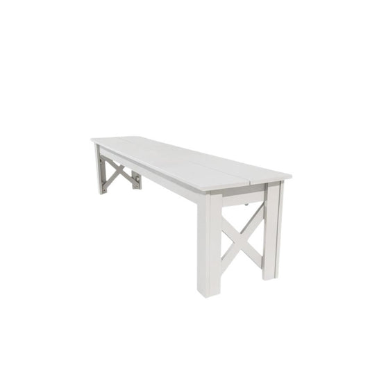 Modern Outdoor X Harvest Dining Bench