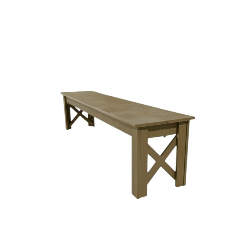 Modern Outdoor X Harvest Dining Bench