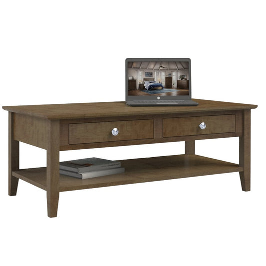 Shaker  Coffee Table w/2 Drawers & Shelf