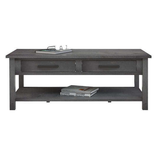 William  Coffee Table w/2 Drawers & Shelf