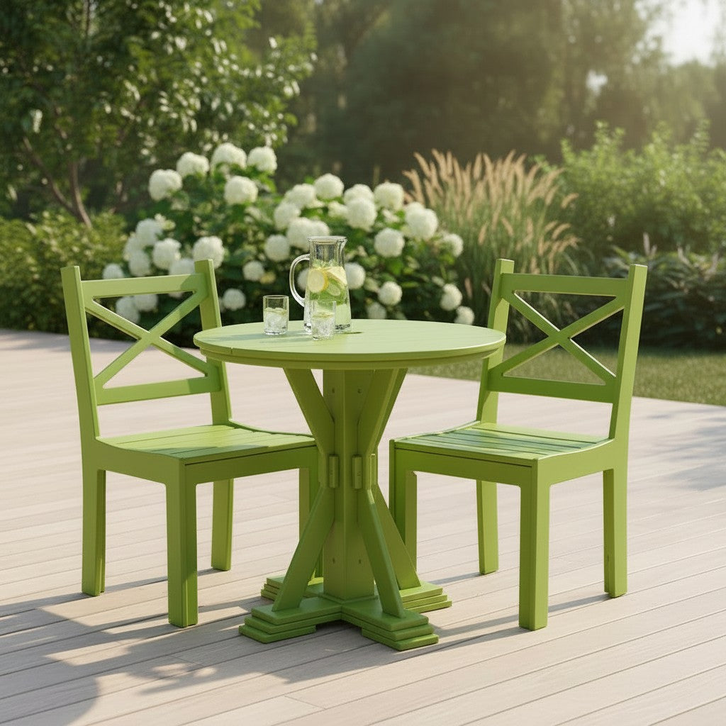 Modern Outdoor X-Back Dining Side Chair