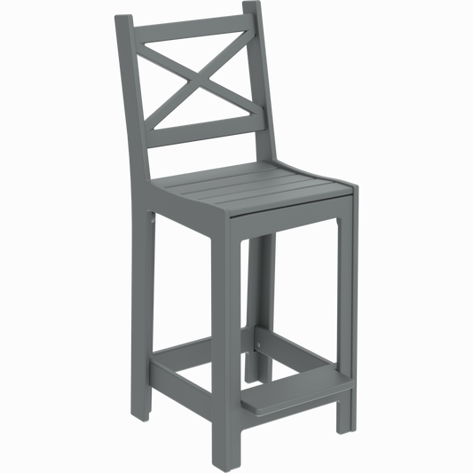 Modern Outdoor X-Back Bar Side Chair