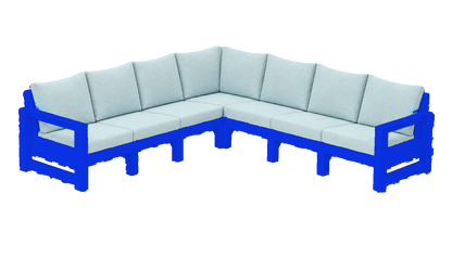 Modern Outdoor 7 Seater Sectional