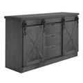 Barn Door  66" Sideboard W/ Drawers in Middle